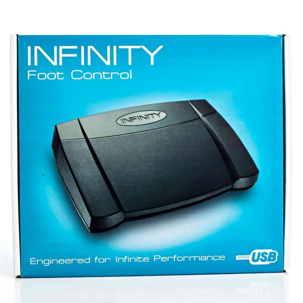 Infinity IN-USB-2 Three Button USB Transcription Foot Control Pedal - New